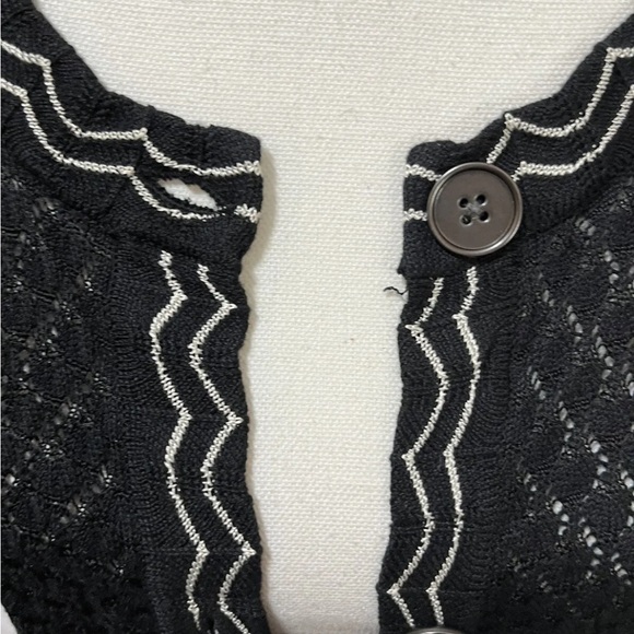 Missoni Black Zig Zag Long Sleeve Cardigan - Picture 3 of 7